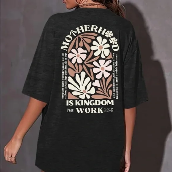 Motherhood is Kingdom Work Graphic T-Shirt - Picture 2 of 6